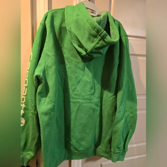 Carhartt Men's Vibrant Green HoodieLarge - Picture 2 of 5